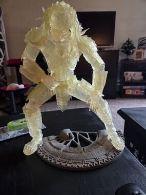 Translucent Yellow Predator Figurine Home Art Statue
